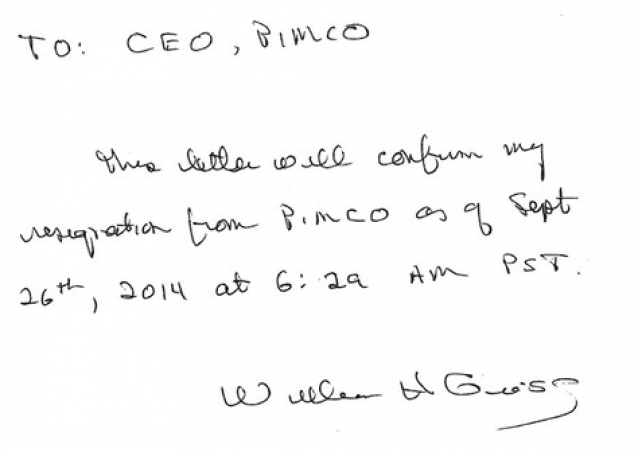 Lettera a Pimco del suo ex Ceo Bill Gross