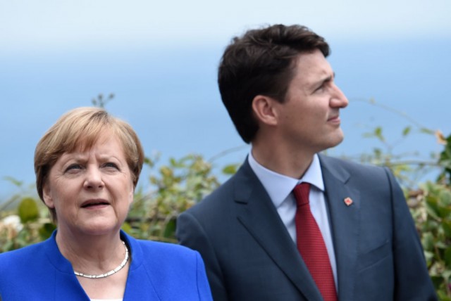 Angela Merkel e Justin Trudeau