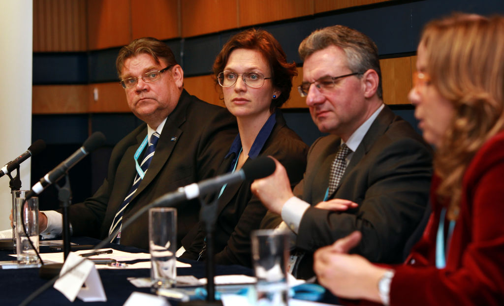 Jan Zahradil eurodeputato della Repubblica Ceca è il secondo da destra nella foto  (David Jones/PA Images via Getty Images)